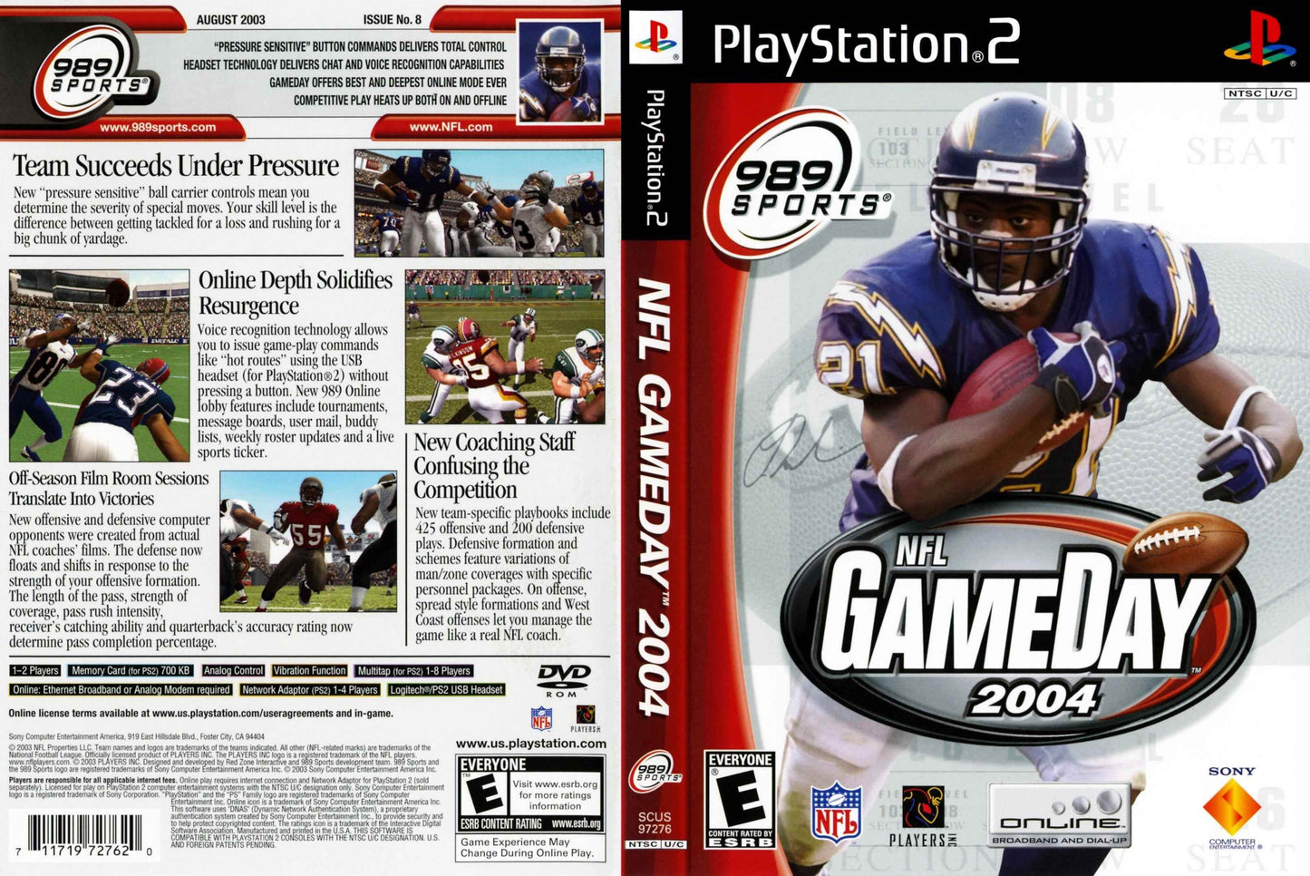 NFL GameDay 2004 Cover Art - WOI Solutions
