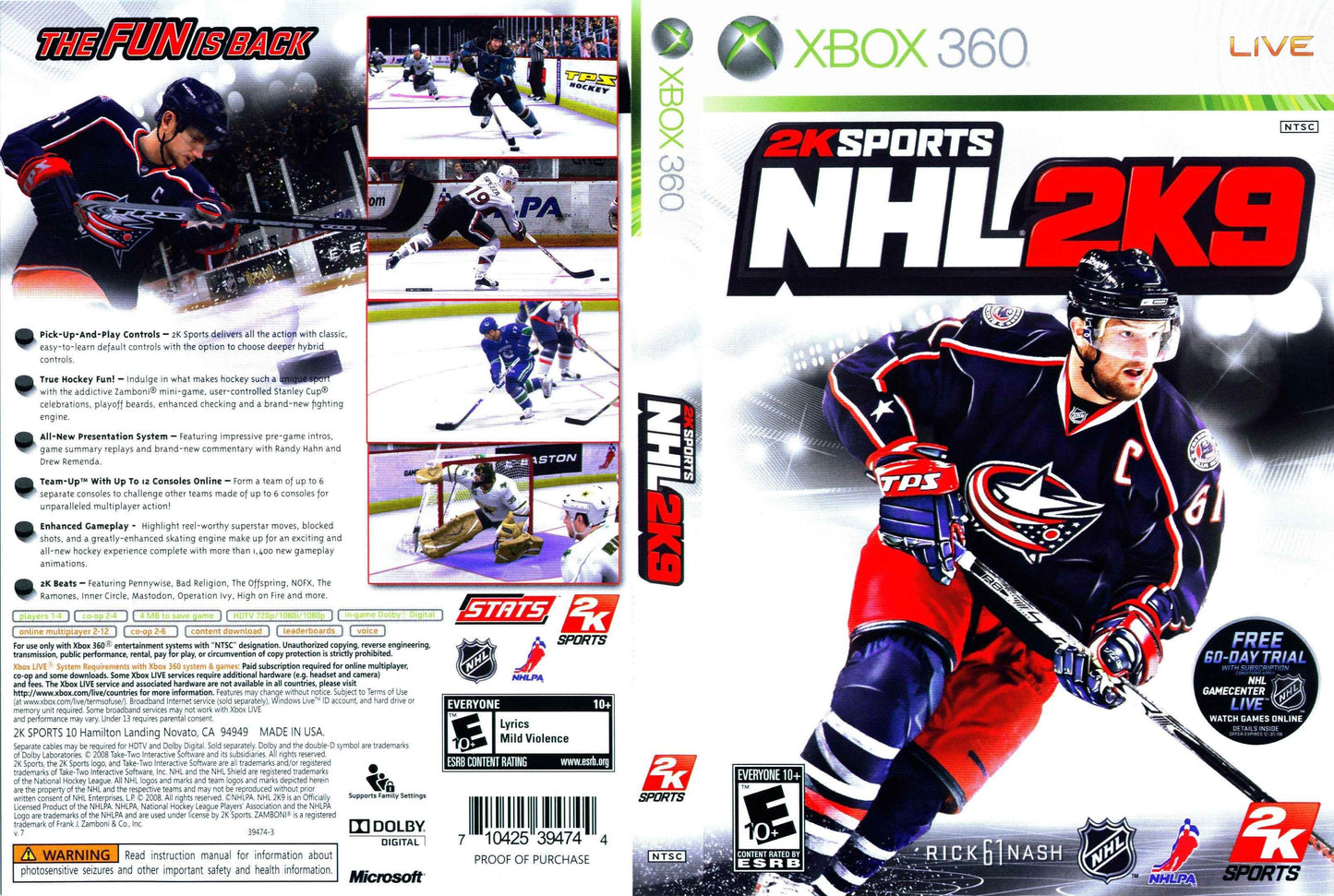 NHL 2K9 Cover Art - WOI Solutions