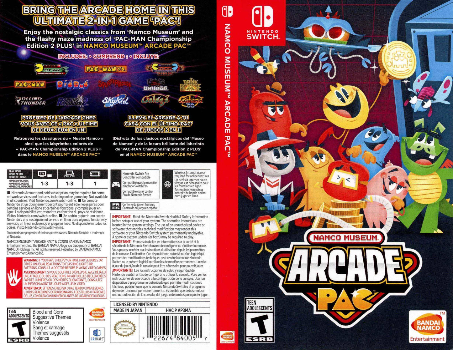 Namco Museum Arcade Pac Cover Art - WOI Solutions