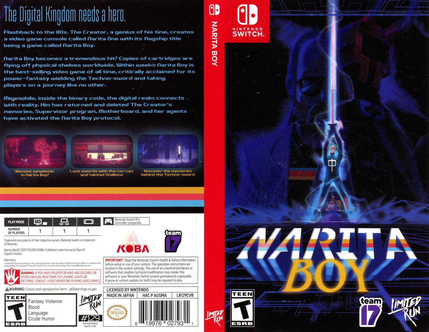 Narita Boy Cover Art - WOI Solutions