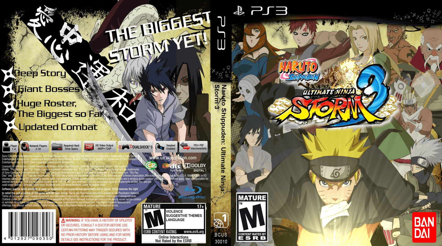 Naruto Shippuden Ultimate Ninja Storm 3 Cover Art - WOI Solutions