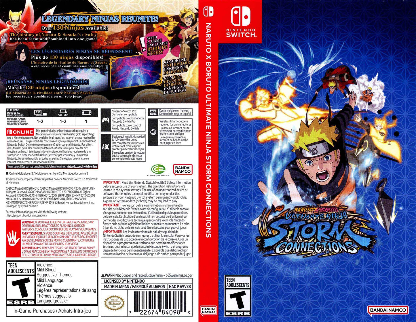 Naruto x Boruto Ultimate Ninja Storm Connections Cover Art - WOI Solutions