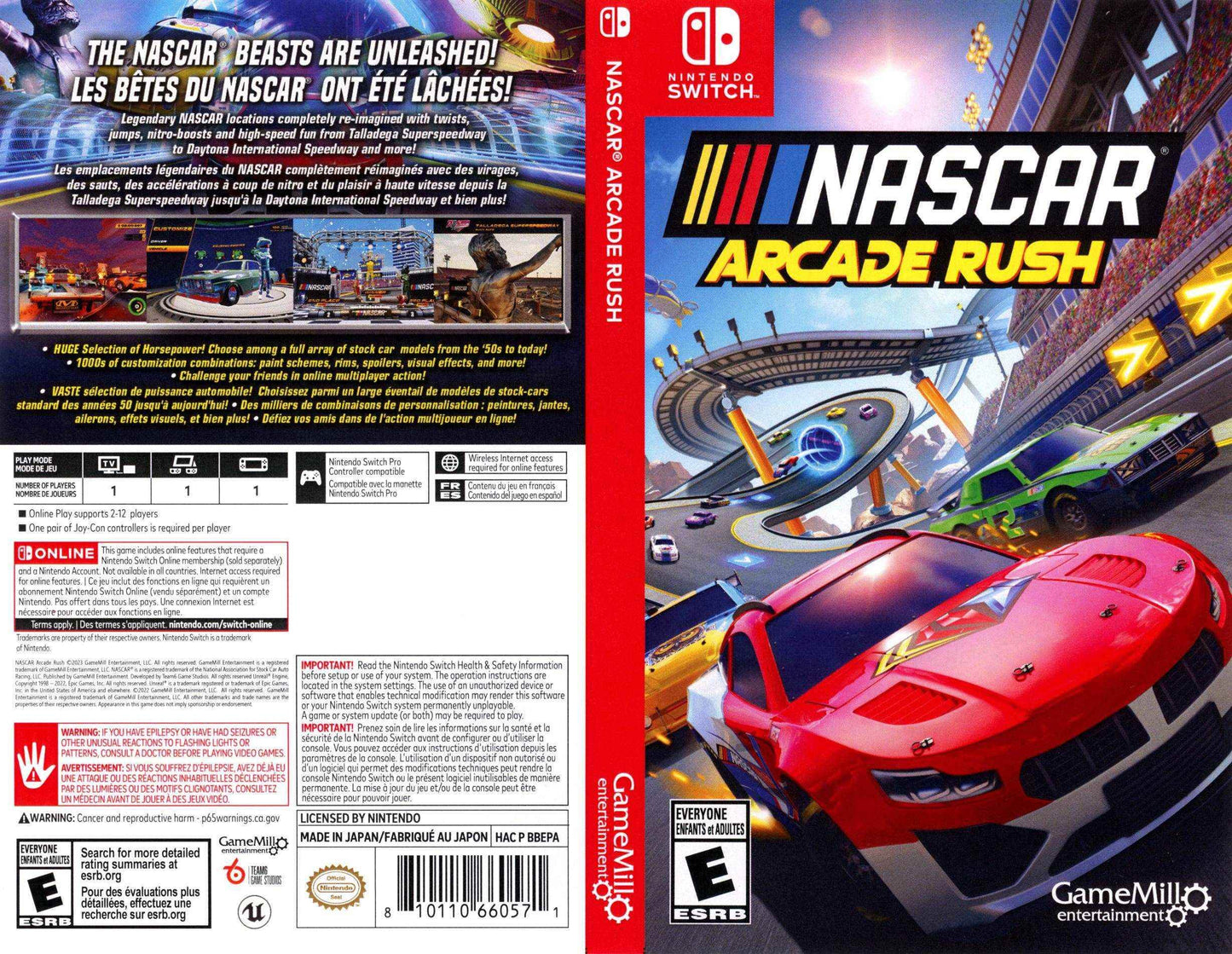 Nascar Arcade Rush Cover Art - WOI Solutions