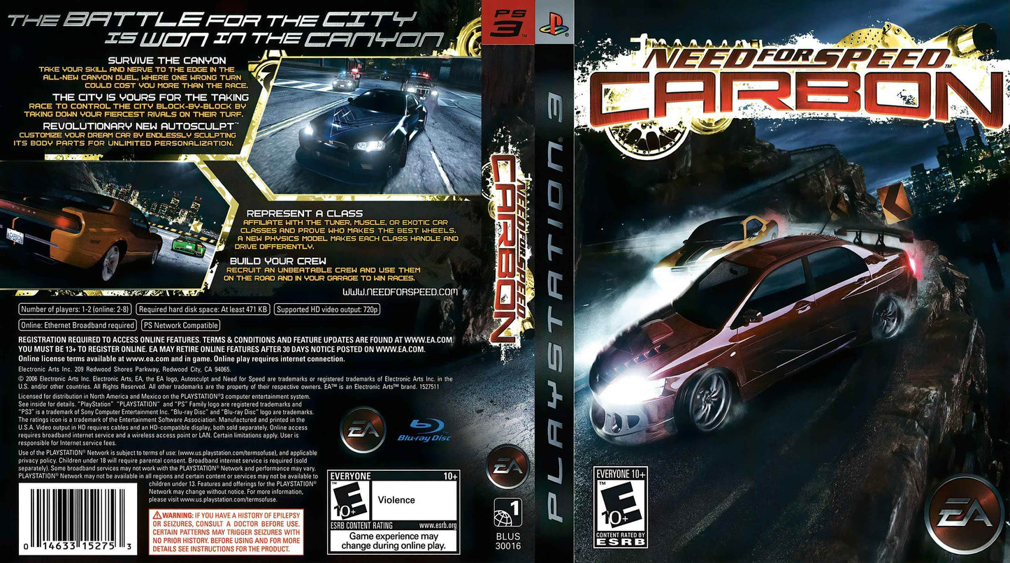 Need For Speed Carbon Cover Art - WOI Solutions
