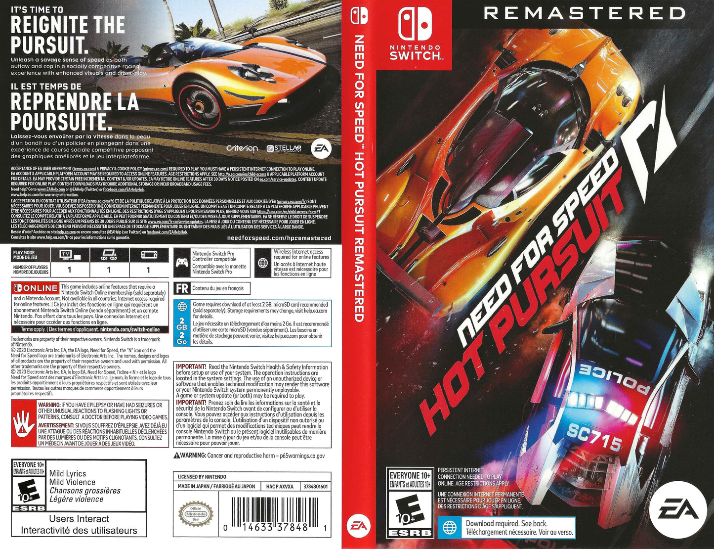 Need for Speed Hot Pursuit Remastered Cover Art - WOI Solutions