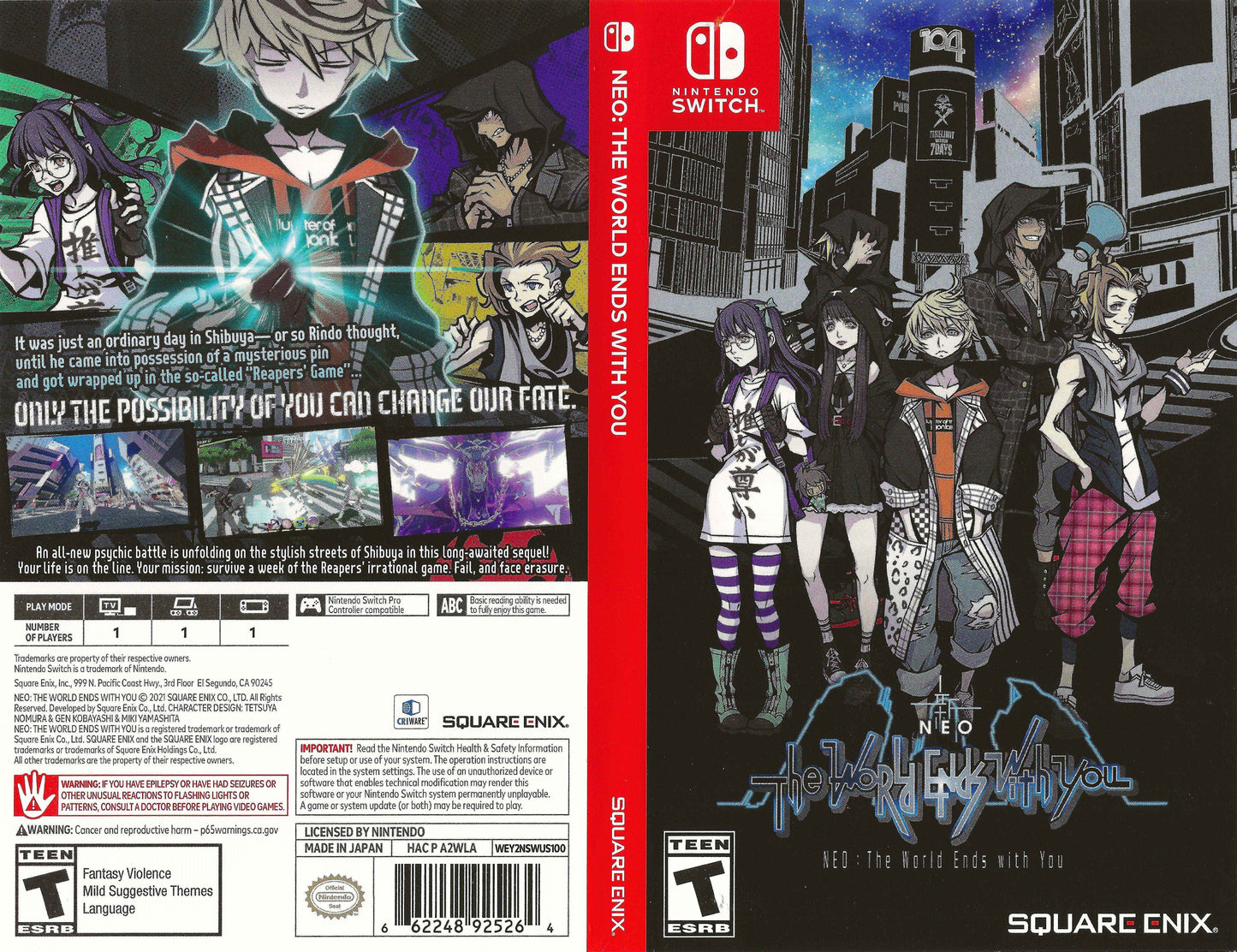 Neo The World Ends With You Cover Art - WOI Solutions