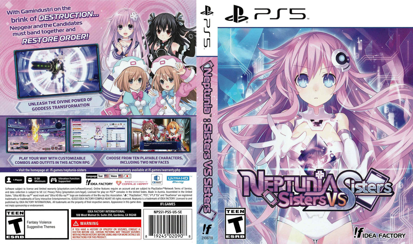 Neptunia - Sisters vs Sisters Cover Art - WOI Solutions