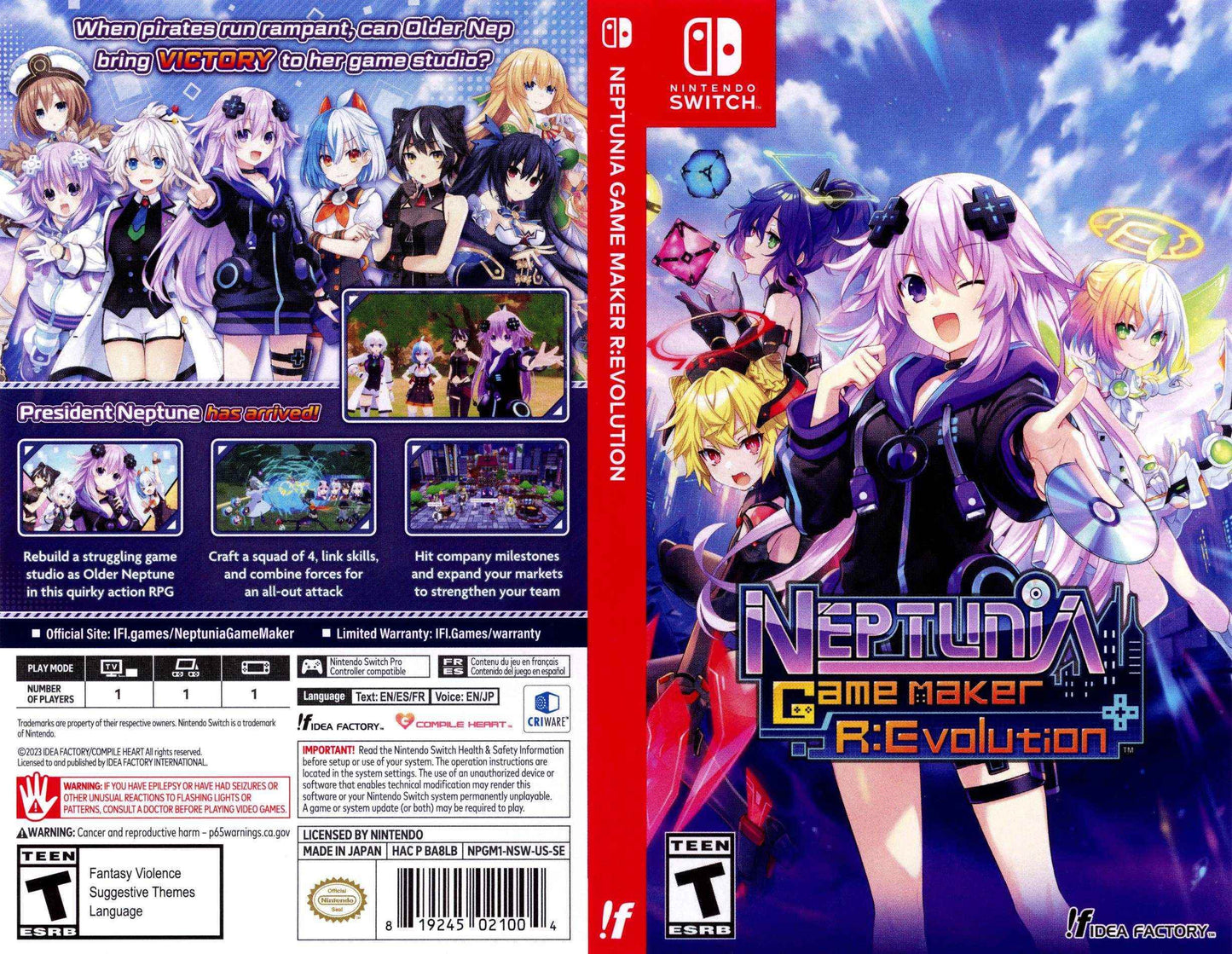 Neptunia Game Maker R Evolution Cover Art - WOI Solutions