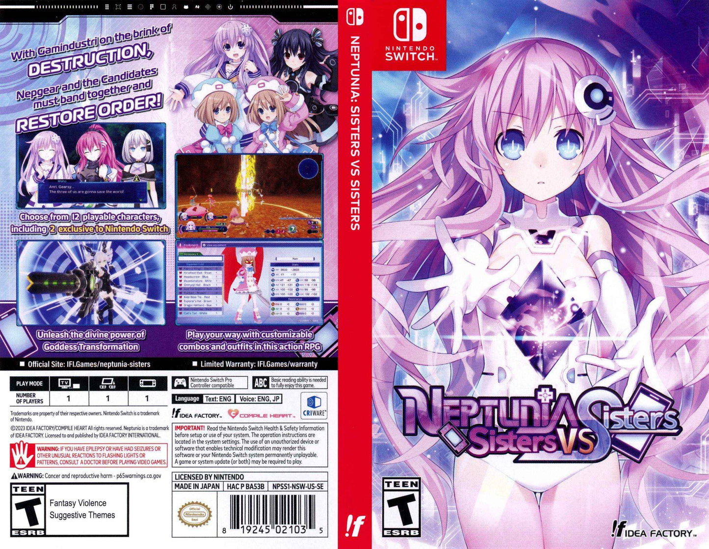 Neptunia Sisters vs Sisters Cover Art - WOI Solutions