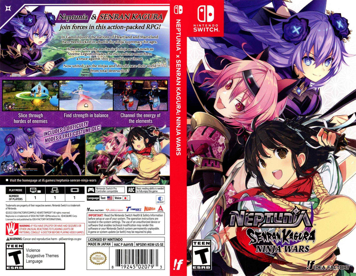 Neptunia x Senran Kagura Ninja Wars Cover Art - WOI Solutions