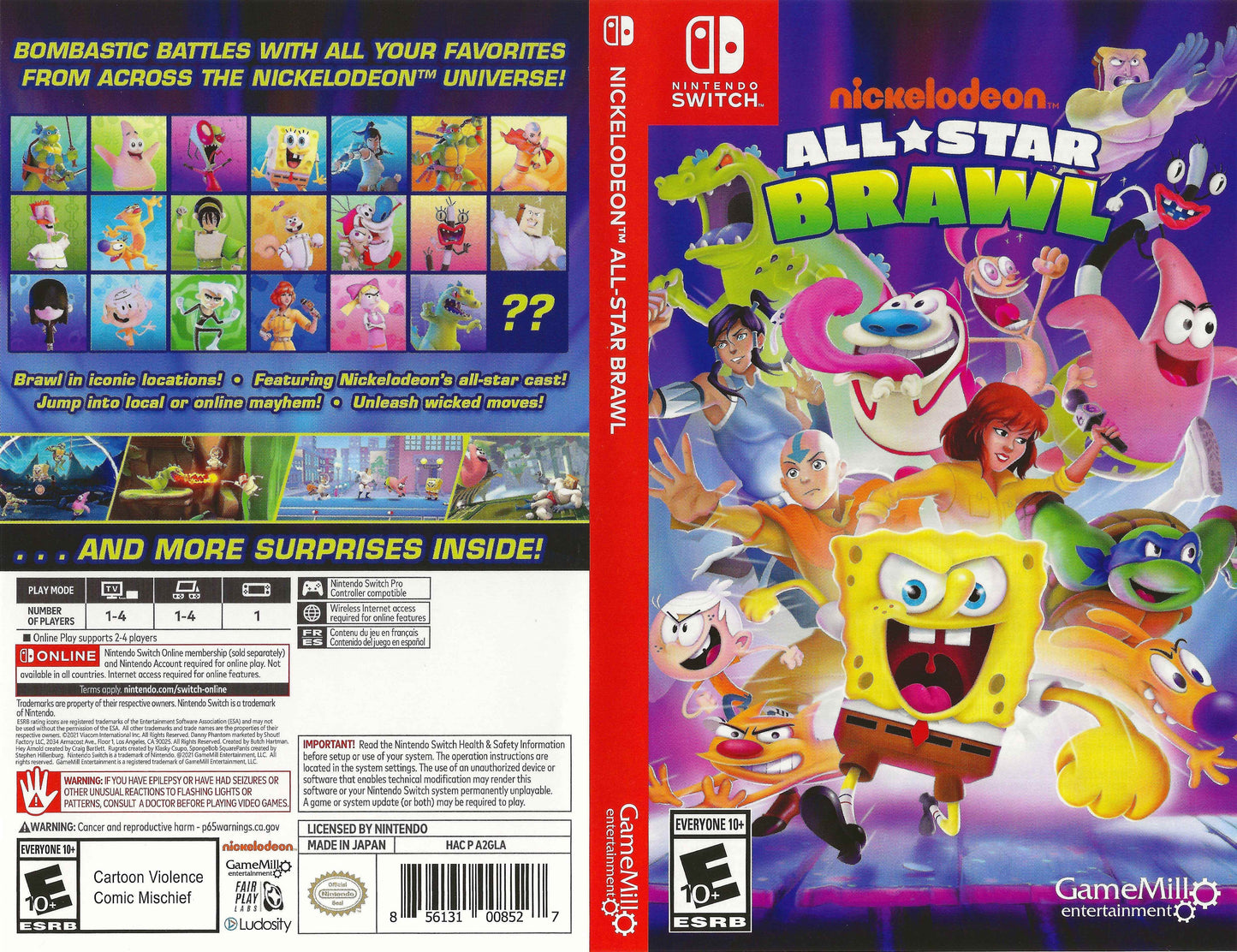 Nickelodeon All-Star Brawl Cover Art - WOI Solutions