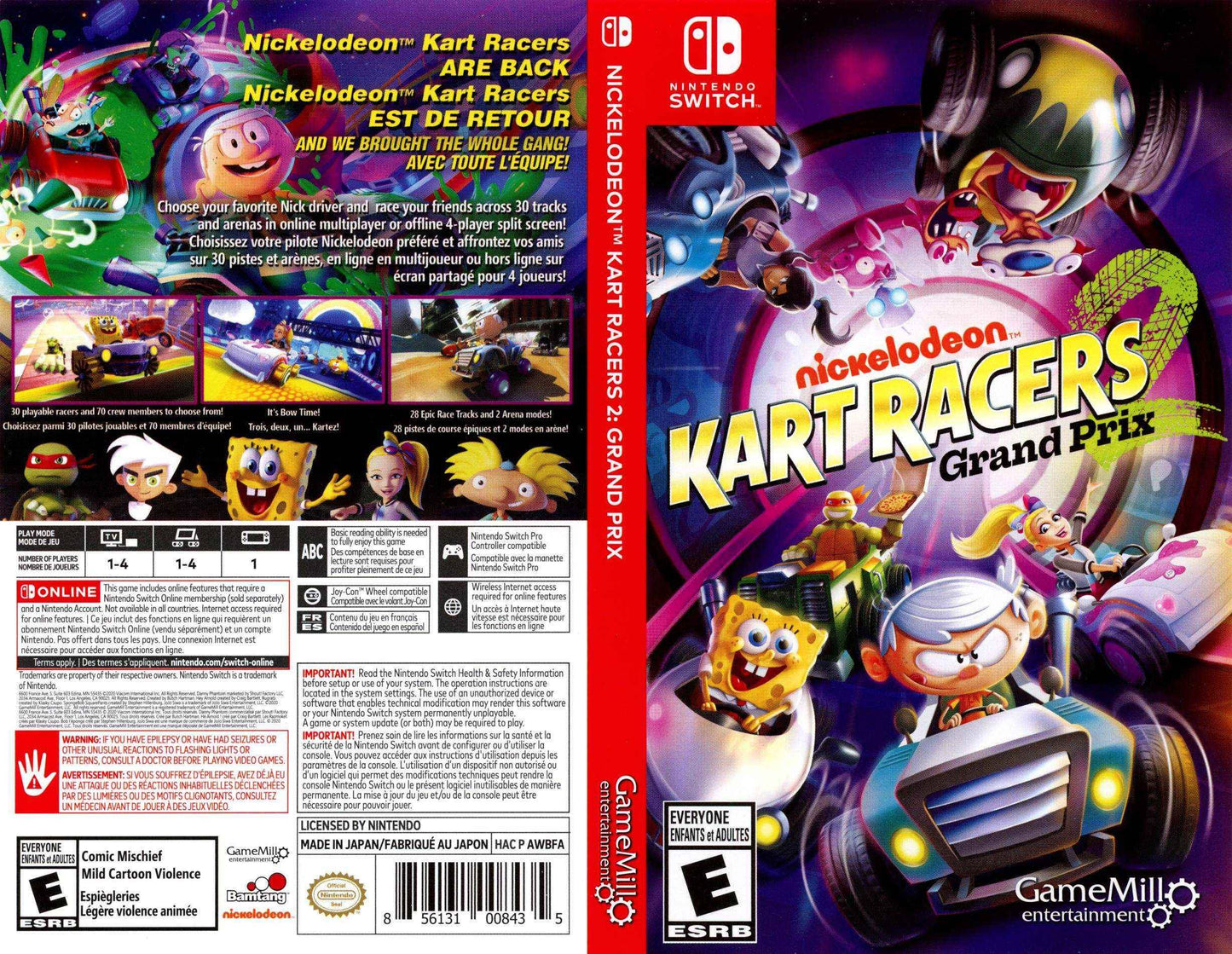 Nickelodeon Kart Racers 2 Grand Prix Cover Art - WOI Solutions