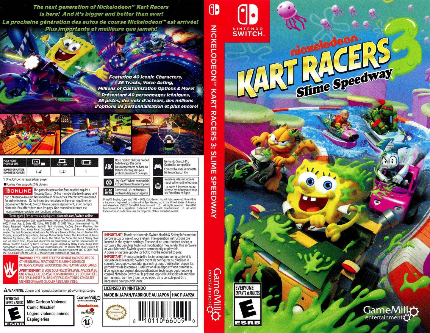 Nickelodeon Kart Racers 3 Slime Speedway Cover Art - WOI Solutions