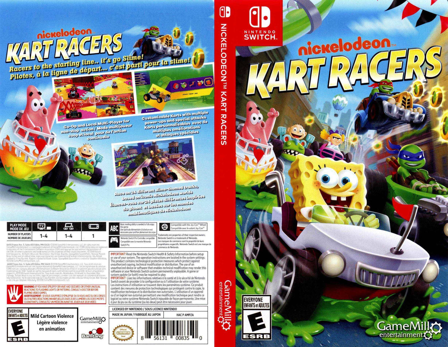 Nickelodeon Kart Racers Cover Art - WOI Solutions
