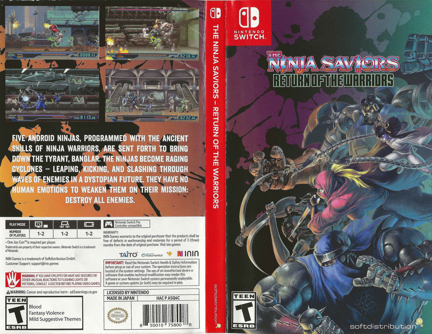 Ninja Saviors, The - Return of the Warriors Cover Art - WOI Solutions