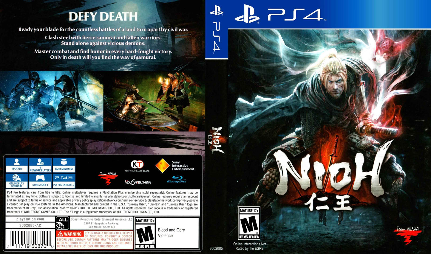 Nioh Cover Art - WOI Solutions
