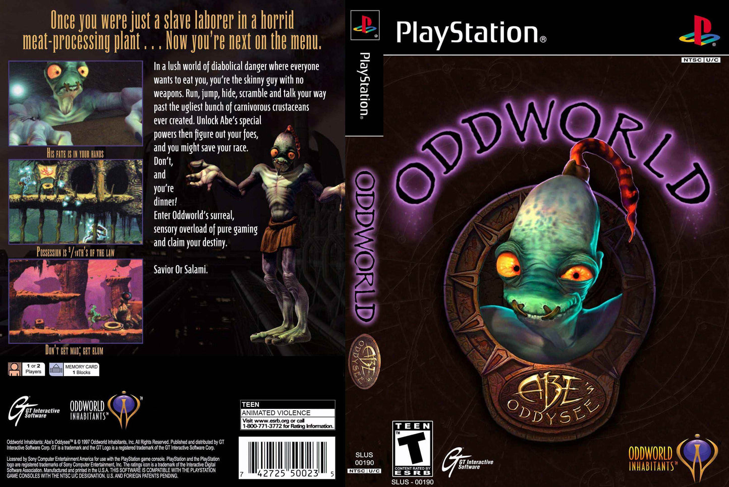 Oddworld Abe's Oddysee Cover Art - WOI Solutions
