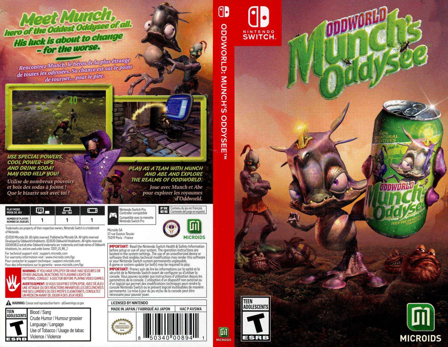 Oddworld Munch's Oddysee Cover Art - WOI Solutions