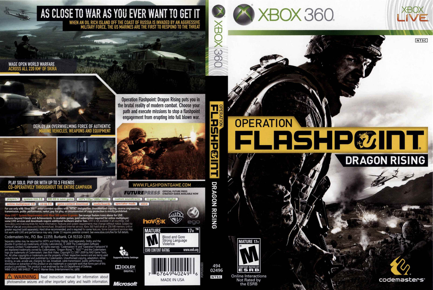 Operation Flashpoint Dragon Rising Cover Art - WOI Solutions
