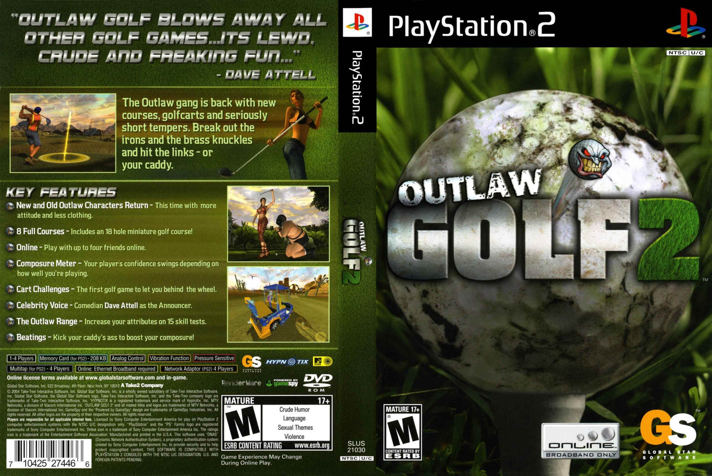 Outlaw Golf 2 Cover Art - WOI Solutions