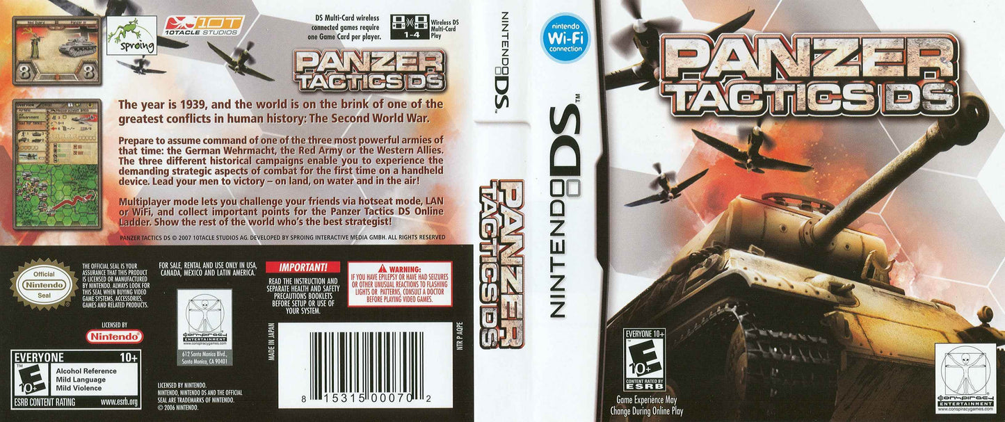 Panzer Tactics DS Cover Art - WOI Solutions