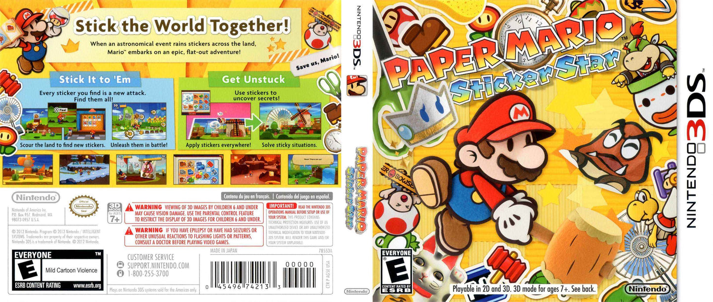 Paper Mario Sticker Star Cover Art - WOI Solutions