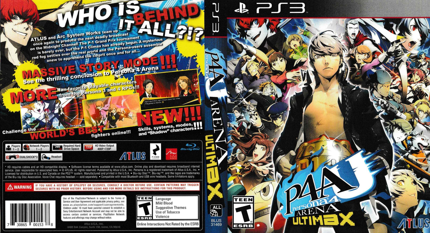 Persona 4 Arena Ultimax Cover Art - WOI Solutions