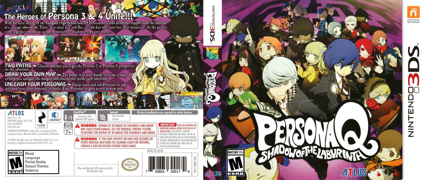 Persona Q Shadow of the Labyrinth Cover Art - WOI Solutions