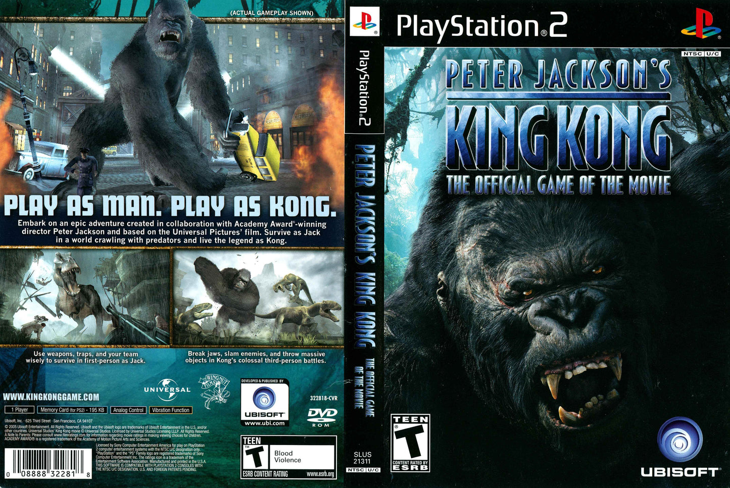 Peter Jackson's King Kong The Official Game of the Movie Cover Art - WOI Solutions