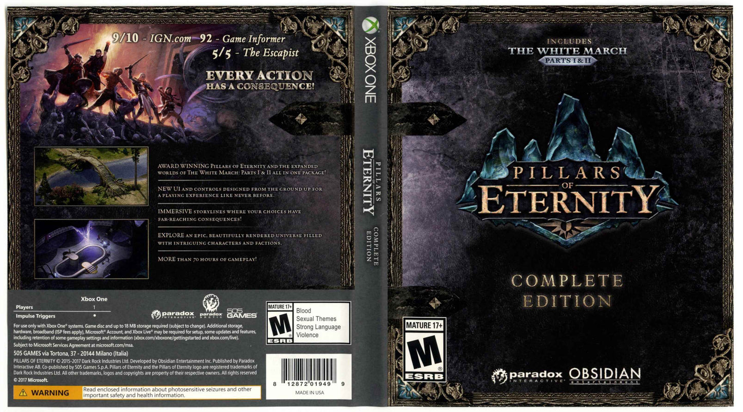 Pillars of Eternity Complete Edition Cover Art - WOI Solutions