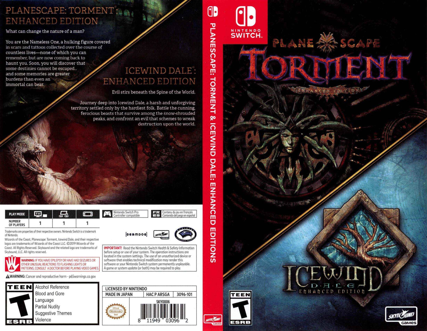 Planescape Torment & Icewind Dale Enhanced Editions Cover Art - WOI Solutions