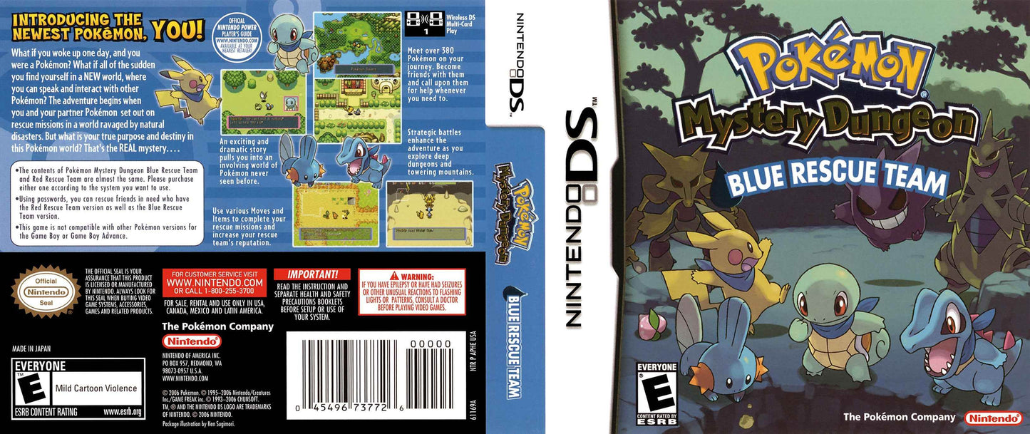 Pokémon Mystery Dungeon Blue Rescue Team Cover Art - WOI Solutions