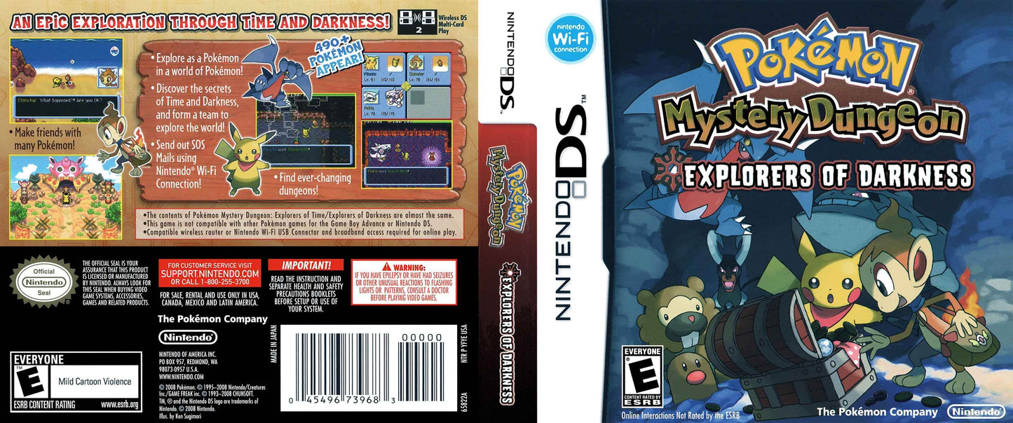 Pokémon Mystery Dungeon Explorers of Darkness Cover Art - WOI Solutions