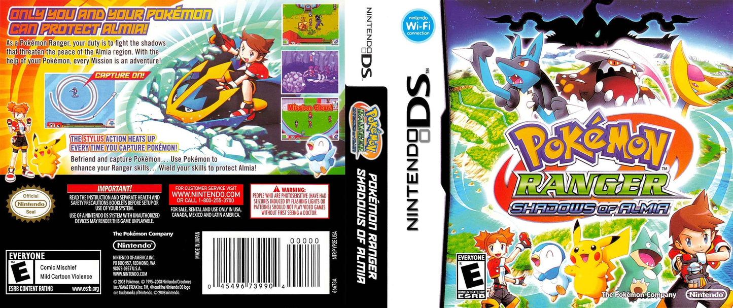 Pokémon Ranger Shadows of Almia Cover Art - WOI Solutions