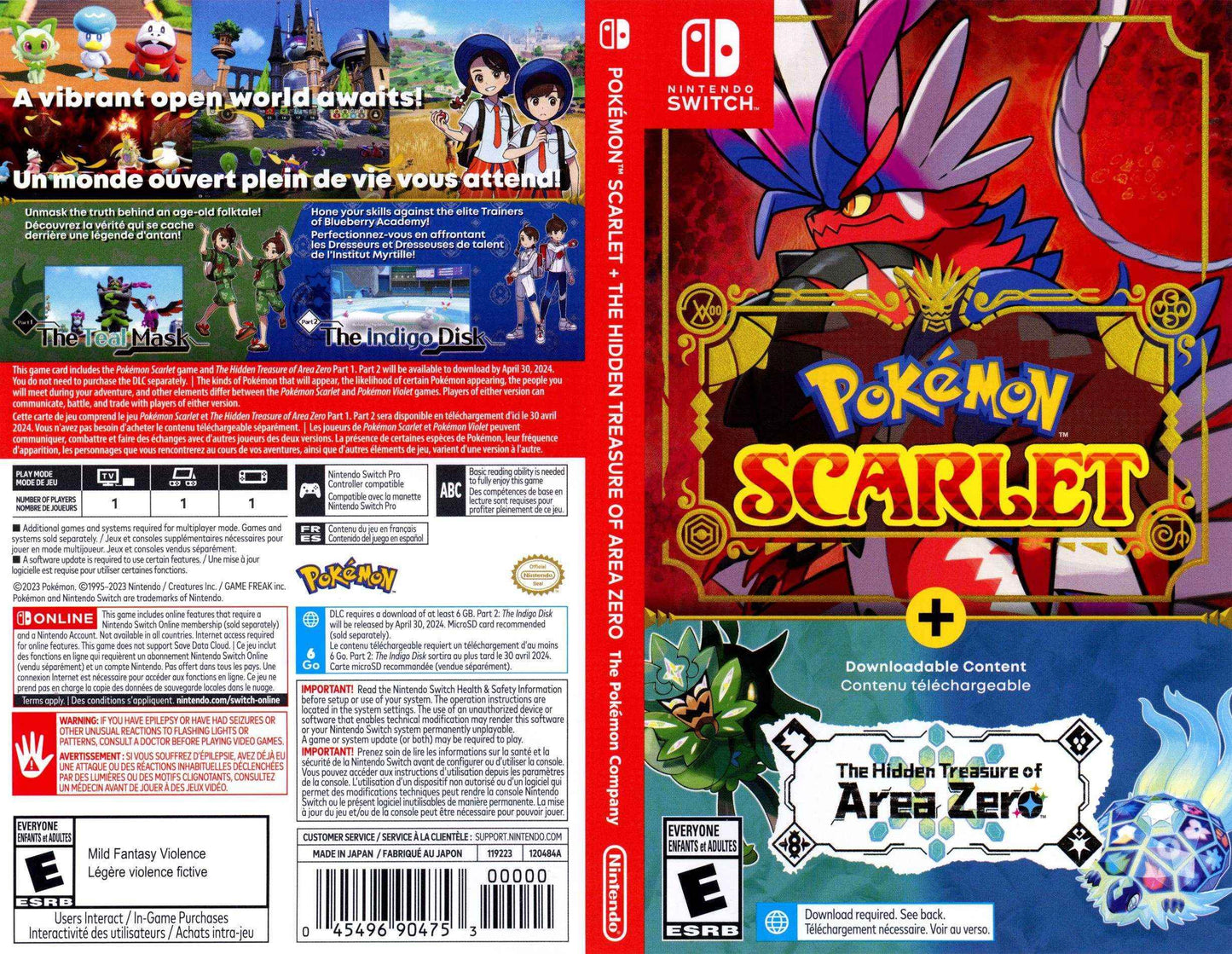 Pokemon Scarlet + The Hidden Treasure of Area Zero Cover Art - WOI Solutions