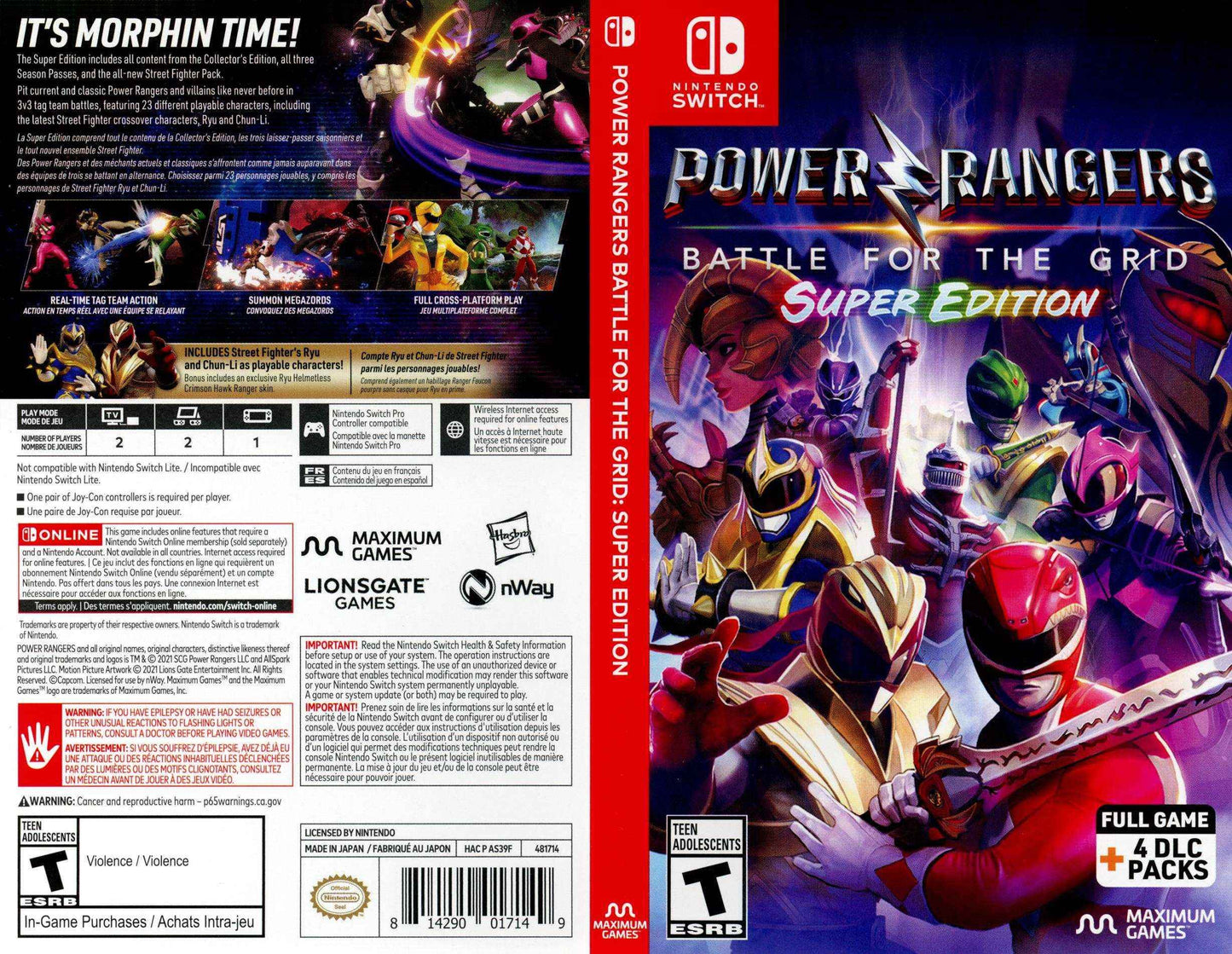 Power Rangers Battle for the Grid Cover Art - WOI Solutions