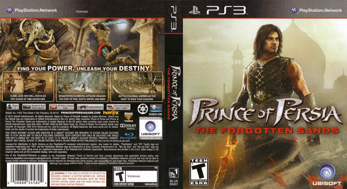 Prince of Persia The Forgotten Sands Cover Art - WOI Solutions