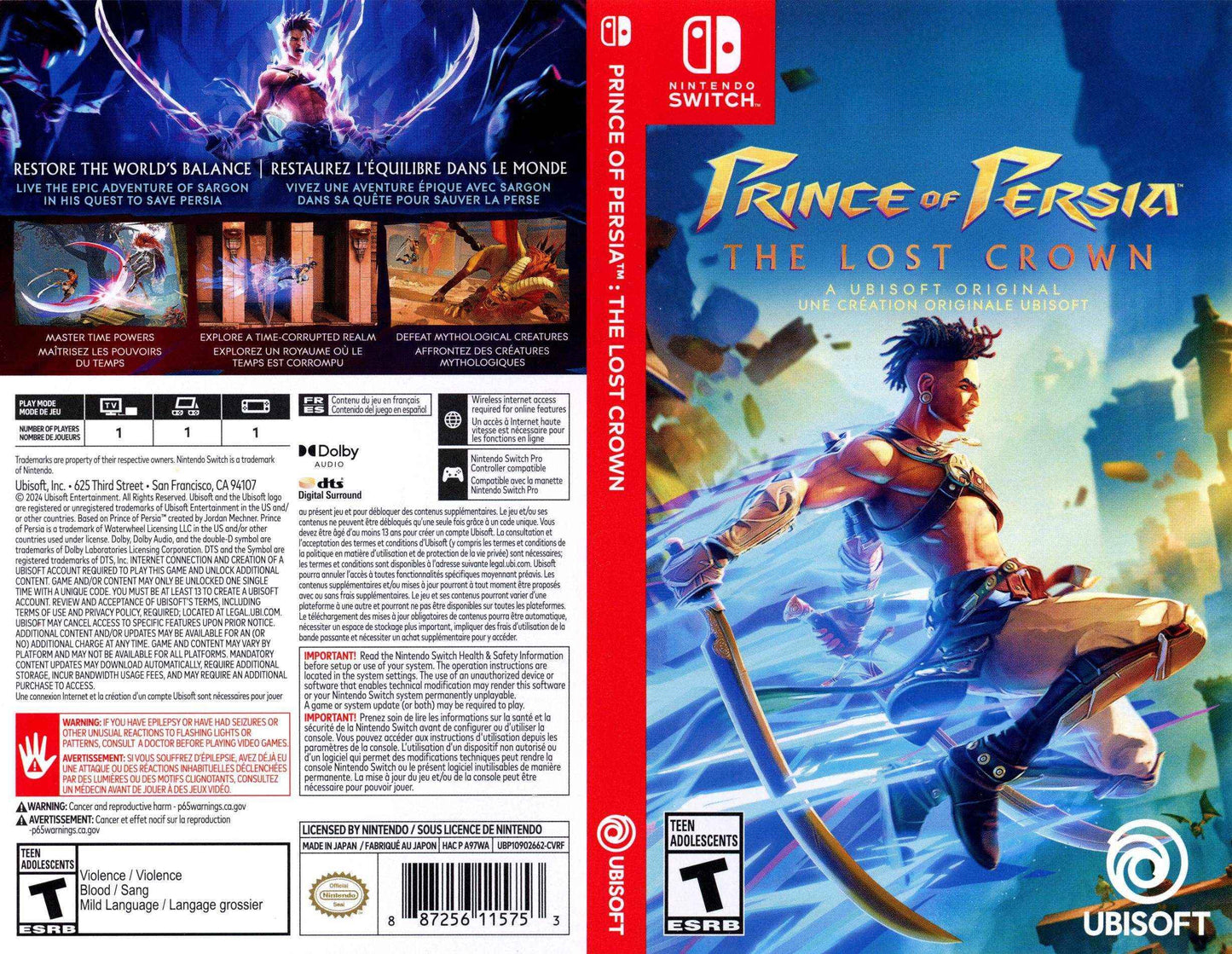 Prince of Persia The Lost Crown Cover Art - WOI Solutions