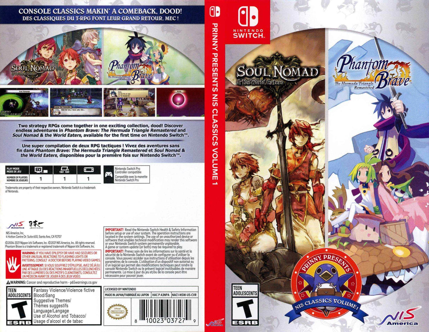 Prinny Presents NIS Classics Volume 1 Cover Art - WOI Solutions