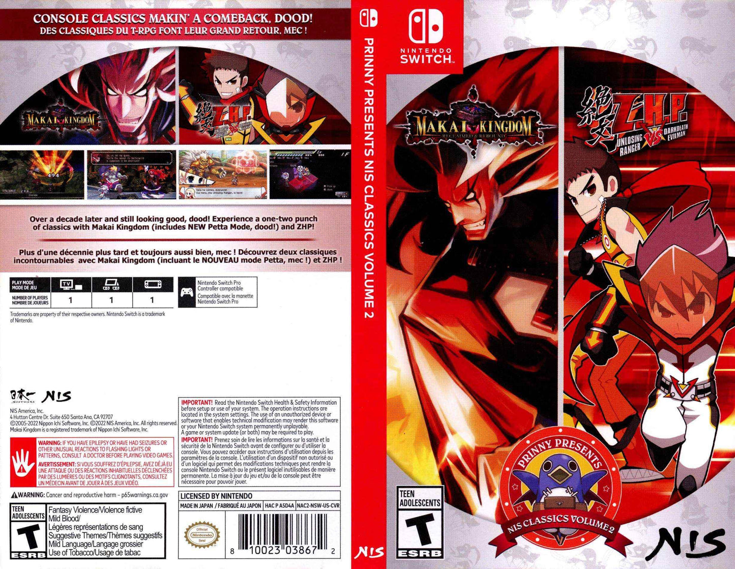 Prinny Presents NIS Classics Volume 2 Cover Art - WOI Solutions