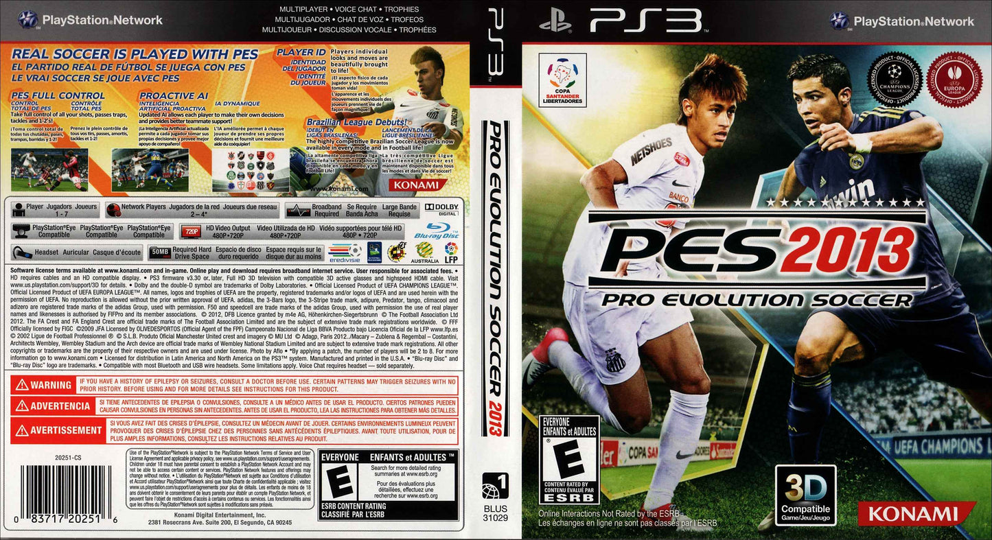 Pro Evolution Soccer 2013 Cover Art - WOI Solutions