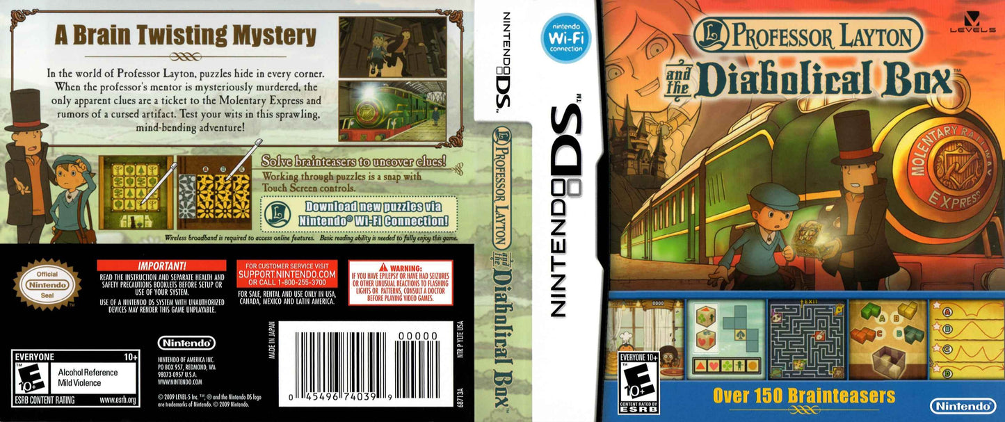 Professor Layton and the Diabolical Box Cover Art - WOI Solutions