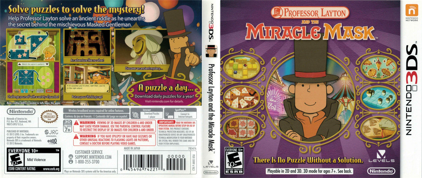 Professor Layton and the Miracle Mask Cover Art - WOI Solutions