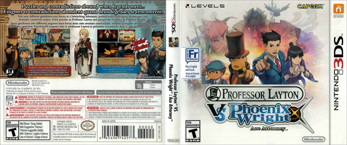 Professor Layton vs. Phoenix Wright Ace Attorney Cover Art - WOI Solutions