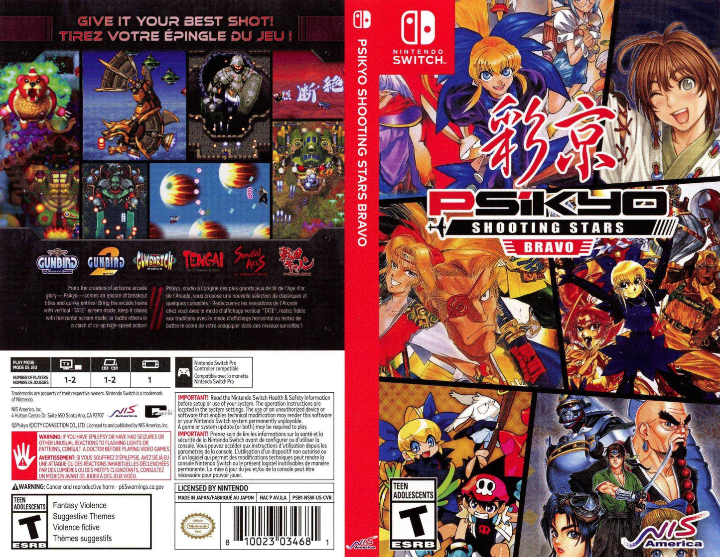 Psikyo Shooting Stars Bravo Cover Art - WOI Solutions