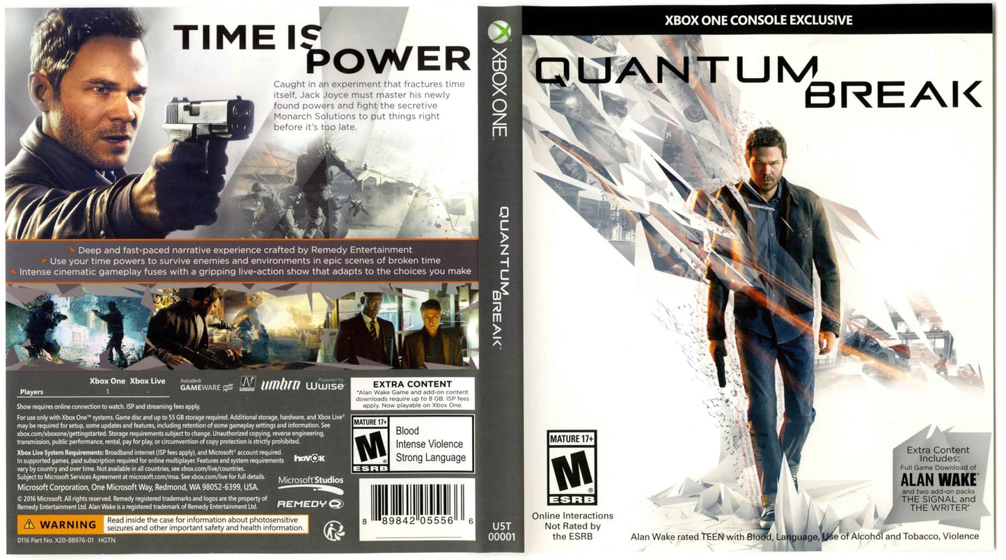 Quantum Break Cover Art - WOI Solutions