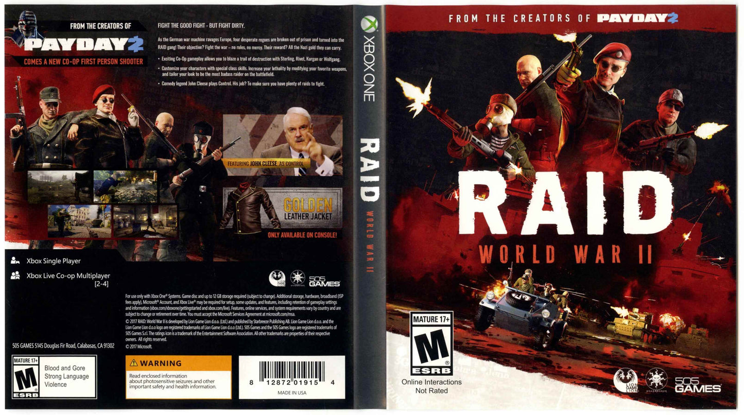 Raid World War 2 Cover Art - WOI Solutions