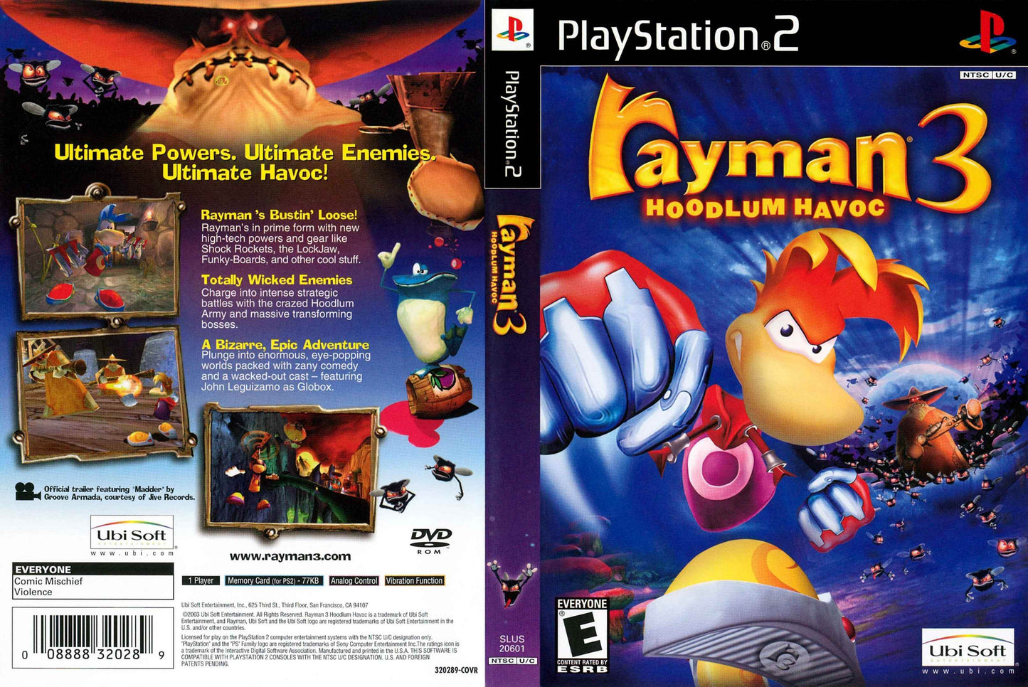 Rayman 3 Hoodlum Havoc Cover Art - WOI Solutions