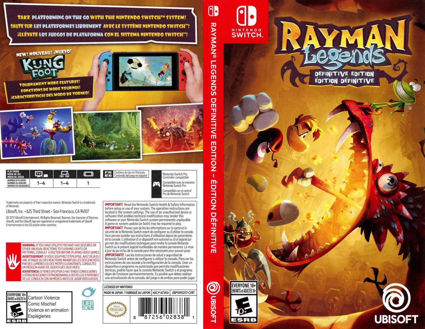 Rayman Legends Definitive Edition Cover Art - WOI Solutions