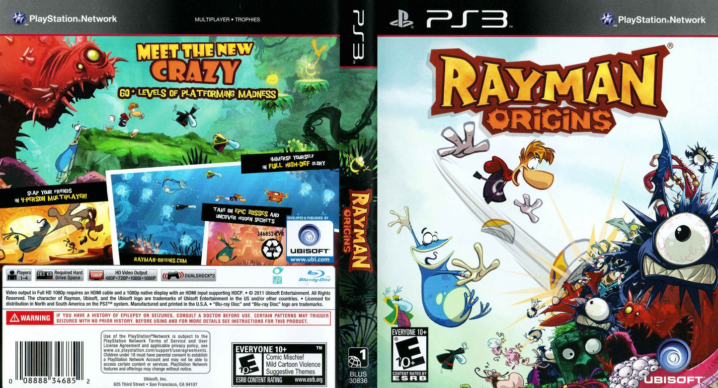 Rayman Origins Cover Art - WOI Solutions